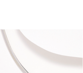 Diamonique Sterling Silver Italia Princess-Cut Omega Chain Necklace